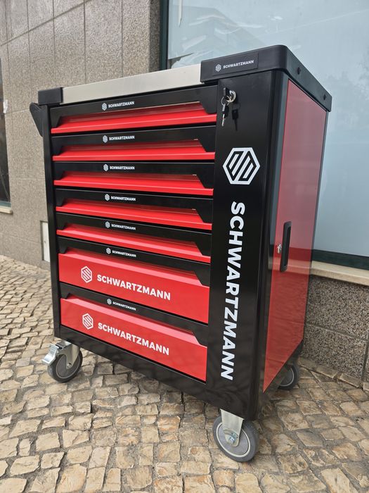 Carrinho de ferramentas 7 gavetas 6 completas  novo