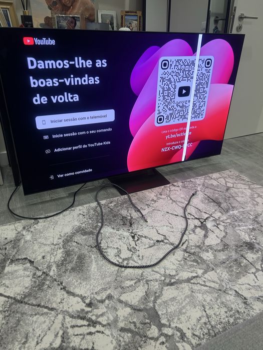 Tv Samsung Oled 165 cm 4k ultra com avaria no ecra