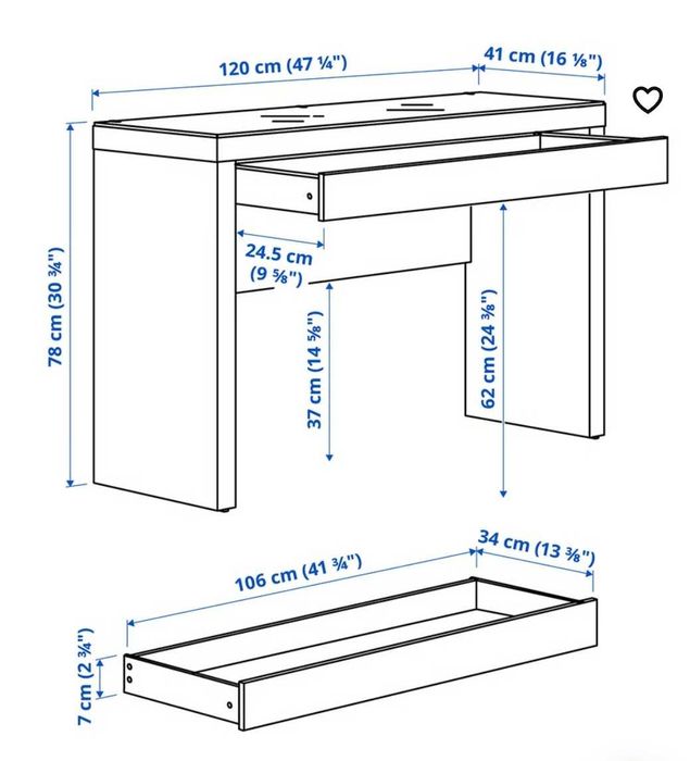 Toaletka Malm Ikea