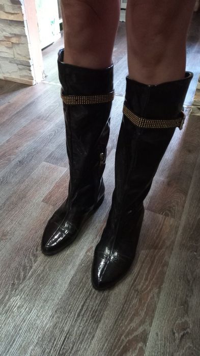 Сапоги лаковые Деми