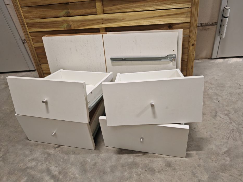 Rezerwacja - IKEA KALLAX 2x wkład z 2 szufladami biały mat – 4 szuflady