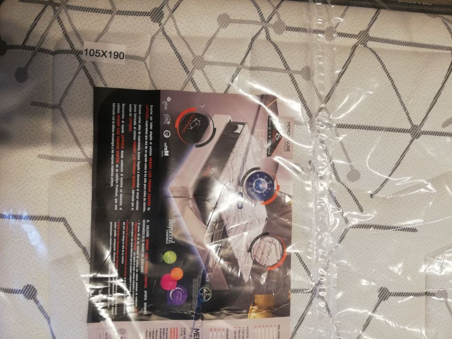 COLCHÃO DE GRAFENO MEMORY LUXE PREMIUM - 105x190cm - NOVO