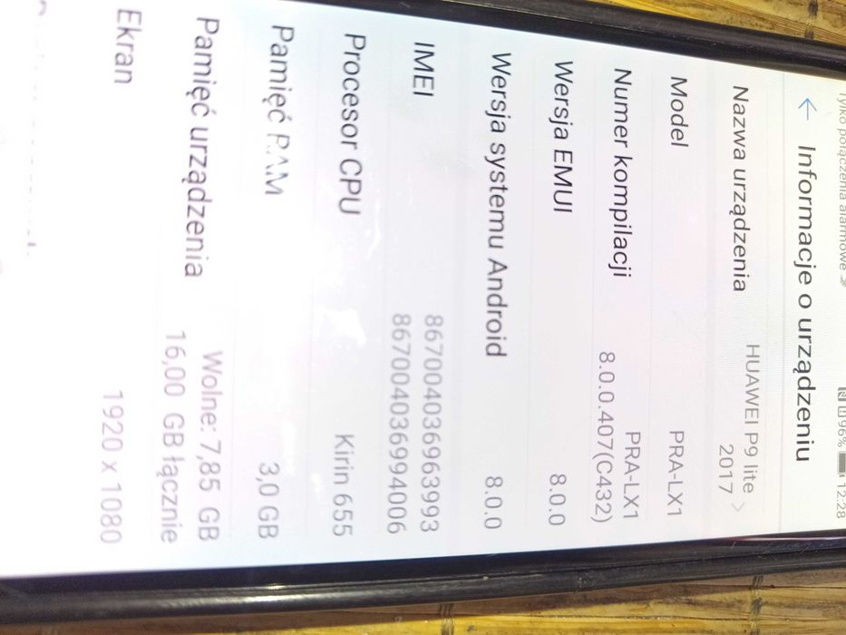 smartfon Huawei p9 lite