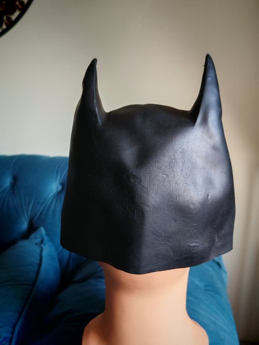 maska lateksowa LaTeX gumowa czarna  Batman uniwersalna