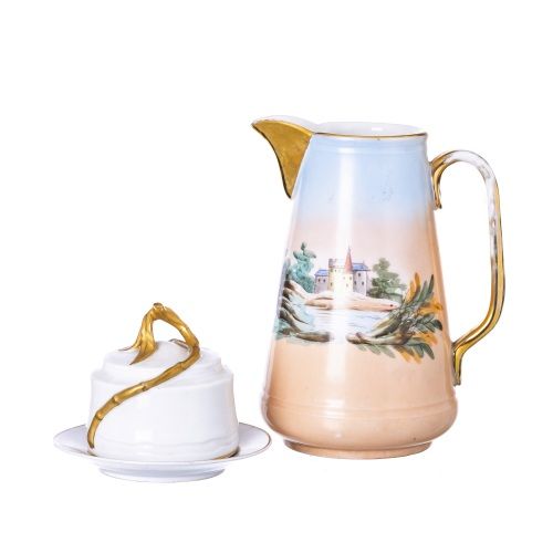 Porcelana - Caneca e manteigueira - Vista Alegre