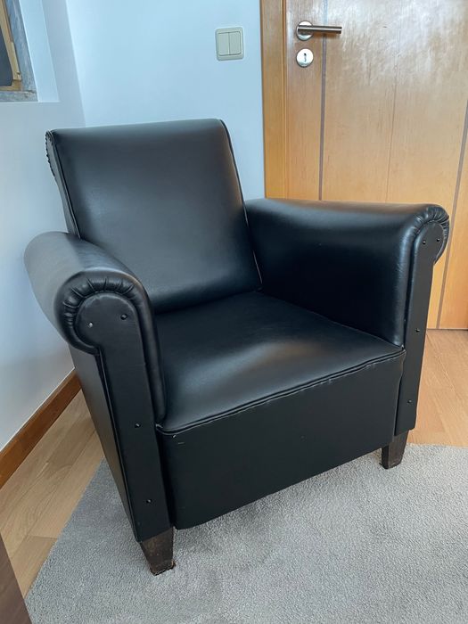 Cadeirão/poltrona de pele único