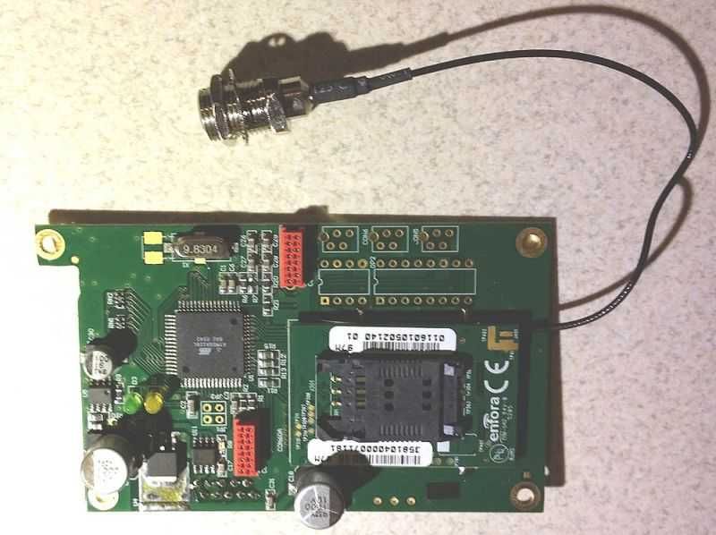 Moduł GSM enfora na płycie z Atmega128L GOTOWIEC