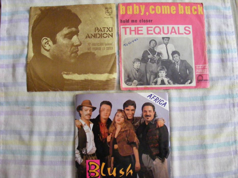 4 discos vinil, singles, antigos - bom estado