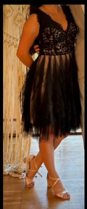 Sukienka S/XS tiul koronka