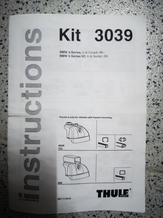 Barras tejadilho transversais opel e Kit thule 3039  bmw