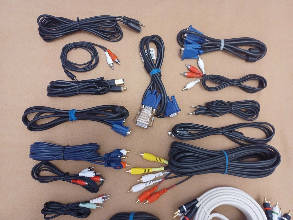 Кабелі Провода RCA HDMI DVI VGA MINI JACK 3.5 Оптичні аудіо ( -НОВІ- )
