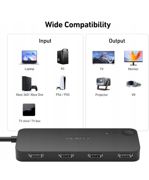 Hdmi switch 4w1 Benfei
