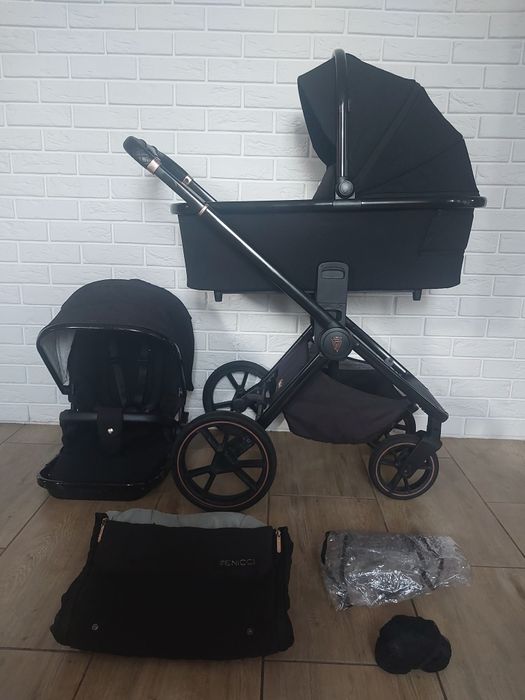 Piękny wózek.  Venicci 2w1 czarny WYSYŁAM