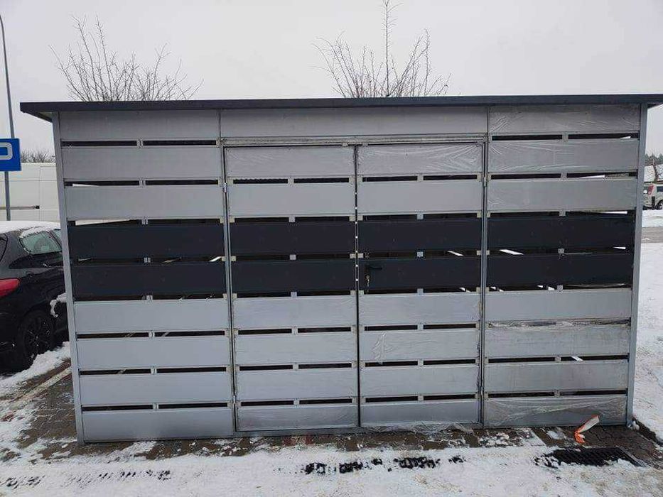 Wiata śmietnikowa panelowa DOWOLNY WYMIAR I KOLOR