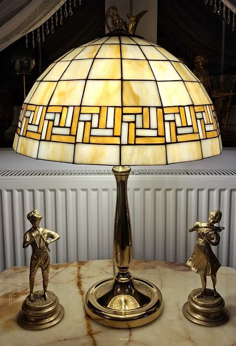 Piękna lampa witrażowa ( Tiffany) wys.65cm,śred.45cm-stan idealny