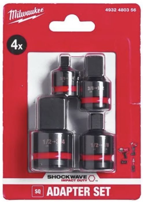 Набір перехідників для головок ShW 4 шт Milwaukee (4932480356)