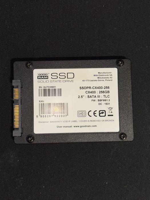 Dysk SSD 256 gb goodram cx400
