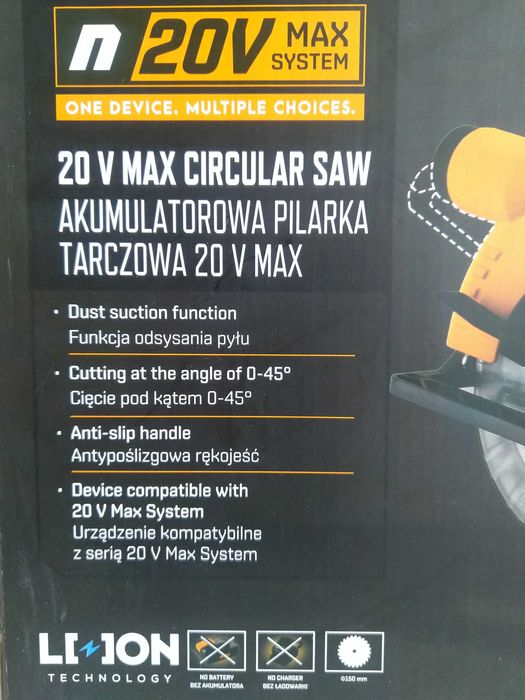 NOWA Akumulatorowa Pilarka Tarczowa 20 Max + Akcesoria NITEO
