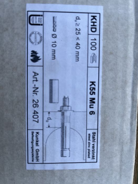 Kotwa do betonu fi 10x70