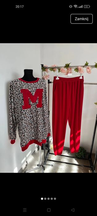 Komplet welur plus size