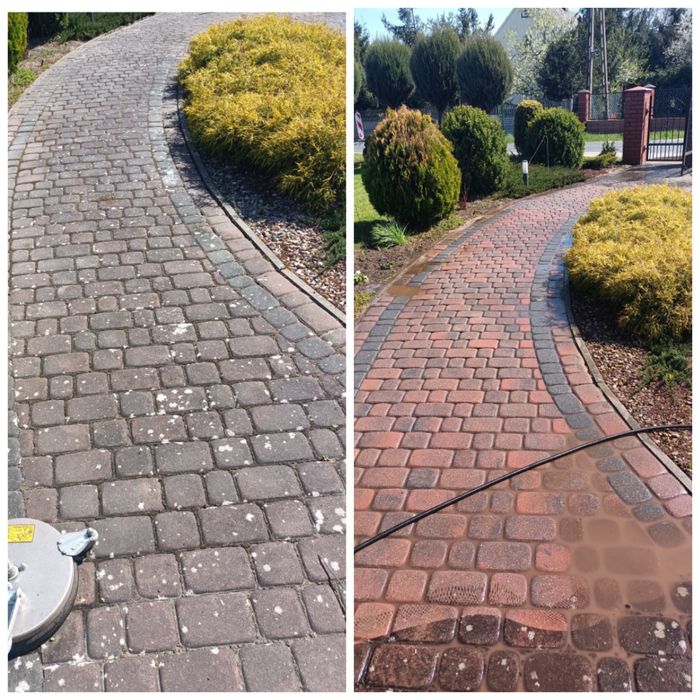 Mycie czyszczenie kostki brukowej Mycie elewcji impregnacja