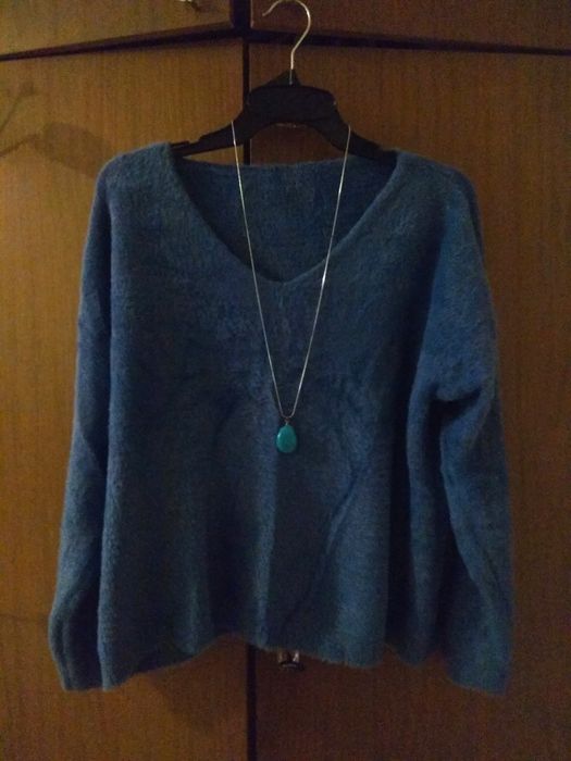 Electric Blue Oversizowy Sweter