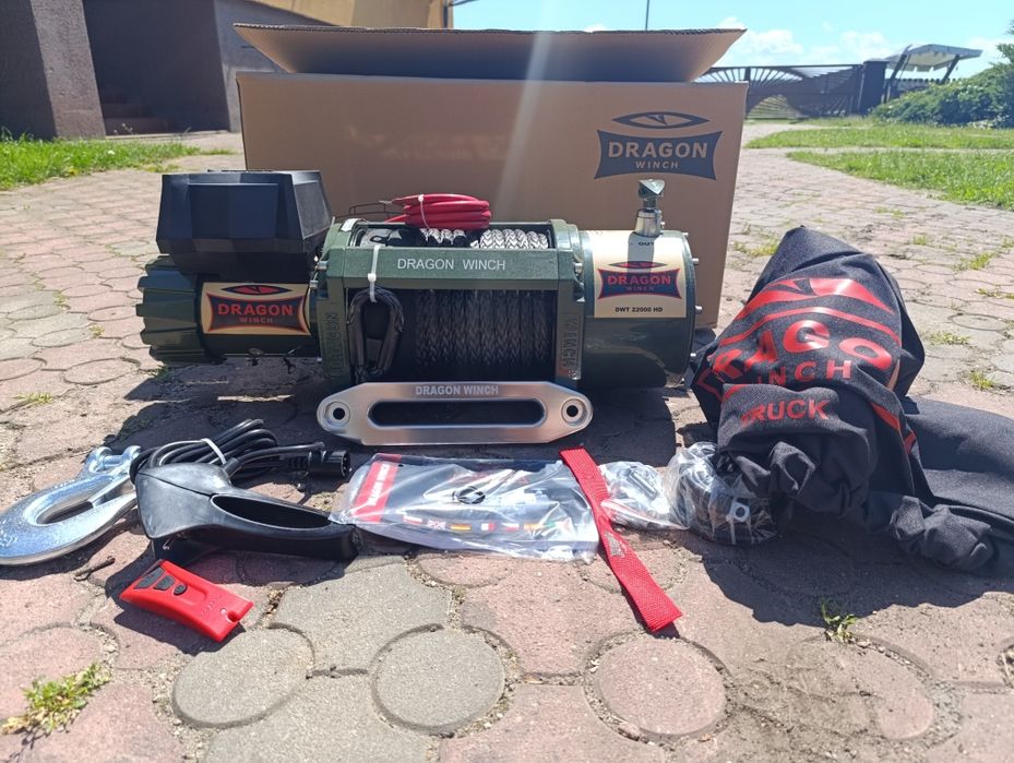 Wyciągarka, wciągarka samochodowa Dragon Winch DWT 22000, 24V Syntetyk