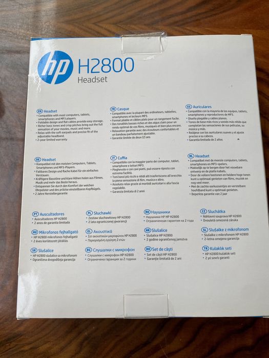 Auscultadores HP H2800 NOVOS
