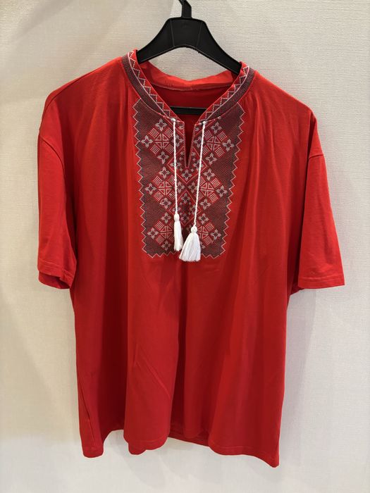 Вишиванка червона чоловіча 6XL