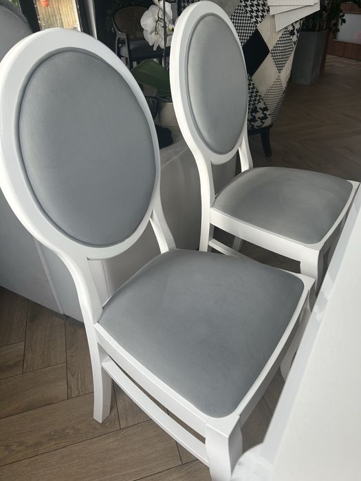 Stół glamour i 4 krzesła