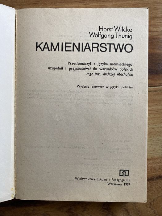 Horst Wilcke Wolfgang Thunig - Kamieniarstwo