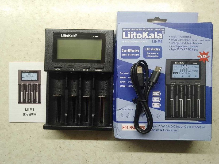 LiitoKala Lii-M4 зарядное устройство АА ААА 18650 с функцией PowerBank