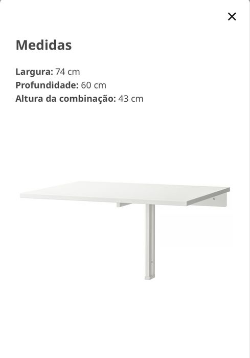 Mesa desdobravel de parede IKEA NORBERG