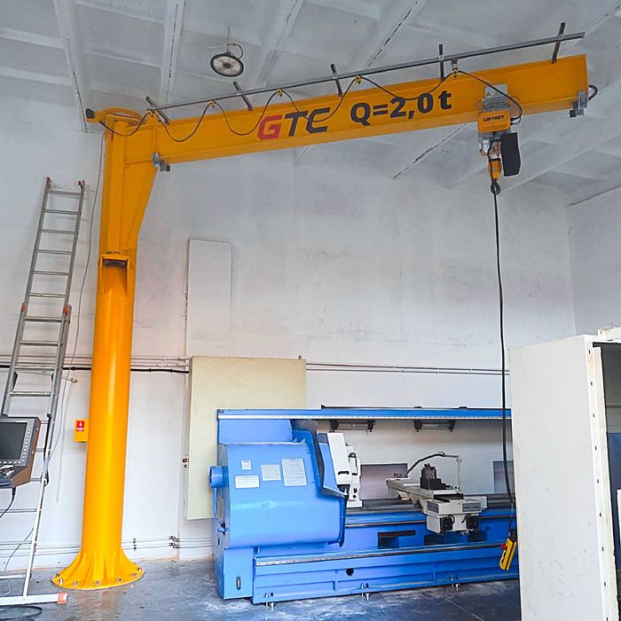 ŻURAW 2t 4m 270° - słupowy, obrót ręczny, protokół budowlany w cenie [PRODUCENT]