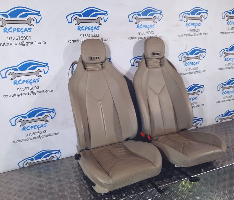BANCOS PELE BEGE MERCEDES BENZ CLASS SLK R171 AMG