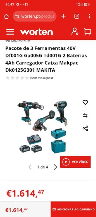 Kit completo Makita novo a estrear