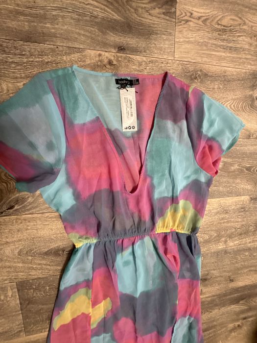 Boohoo літня пляжна туніка сукня, розмір 18