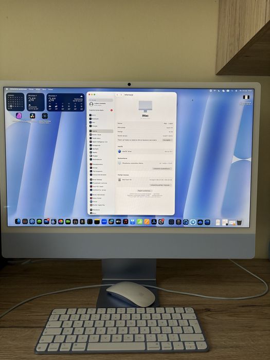 Apple iMac 24” M4 16GB/512GB Blue – stan idealny, jak nowy.