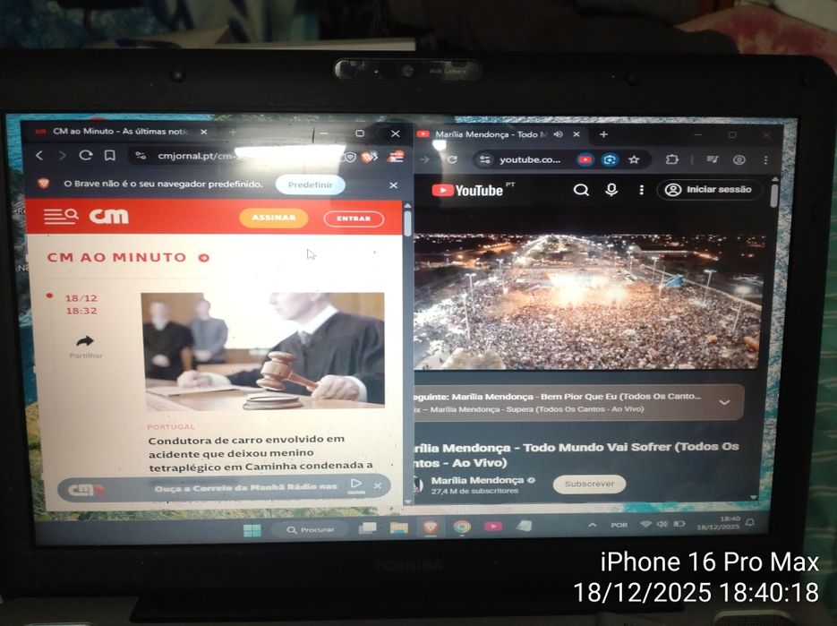 Toshiba L500 Windows 11 e Office 2019.  (Ler o texto )