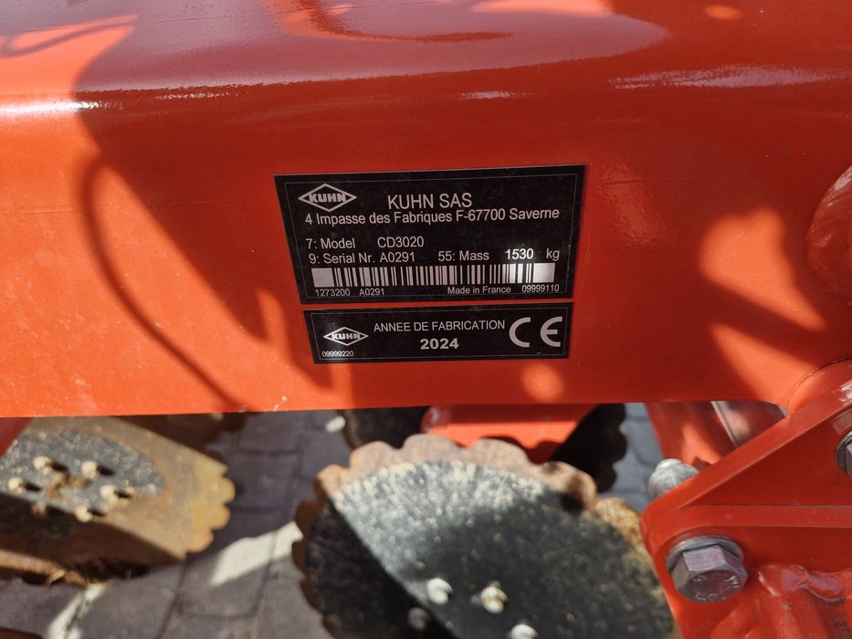 Agregat talerzowy  KUHN CD 3020 - 2024 r Steelliner brutto