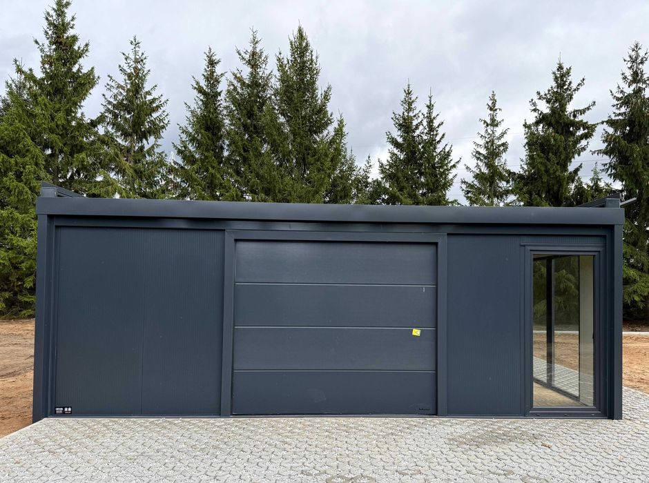 kontener pawilon wystawowy garaż oszklony