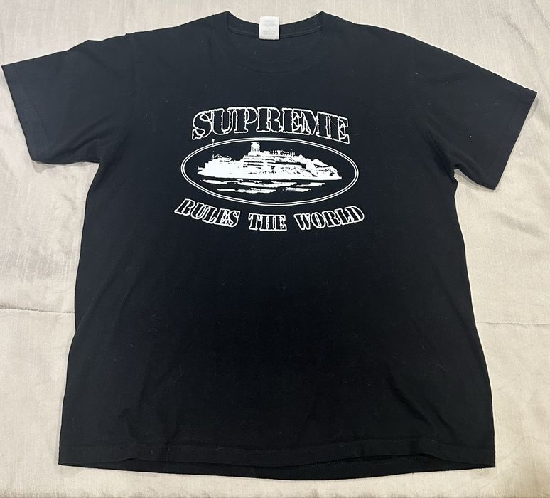 Supreme/Corteiz Rules The World Tee Black