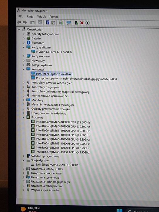 HP Omen 15 [i5 10300h 1660ti 16gb ram 512gb ssd]