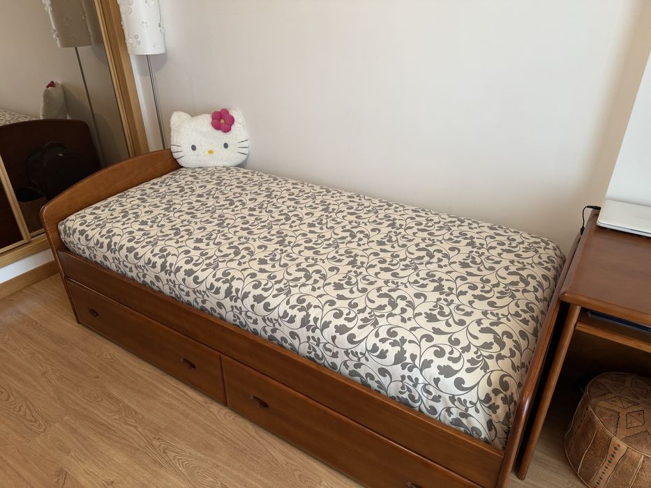 Cama Corpo e Meio ARC com Gavetão cama adicional + 2 colchões