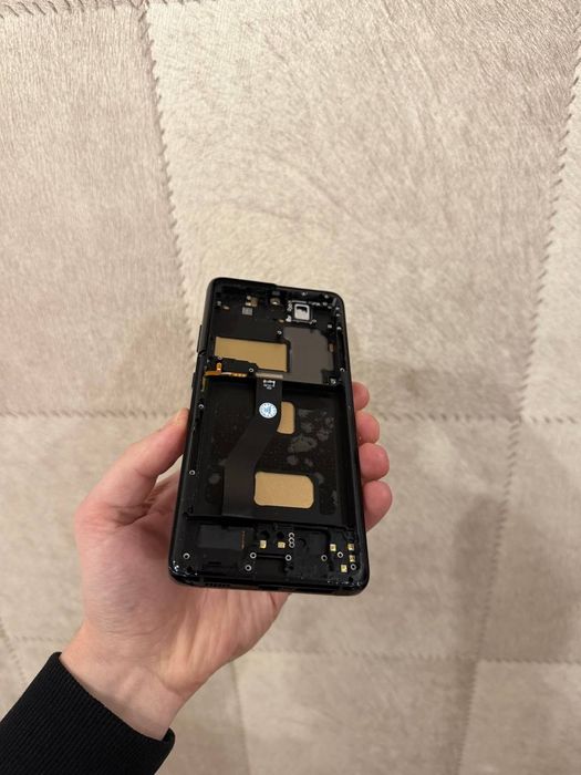 Дисплей Samsung Galaxy S21 Ultra с рамкой чёрный, экран + сенсор