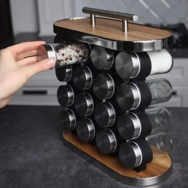 Спецовниця 16 ємностей Season Bottle, органайзер для спецій на кухню