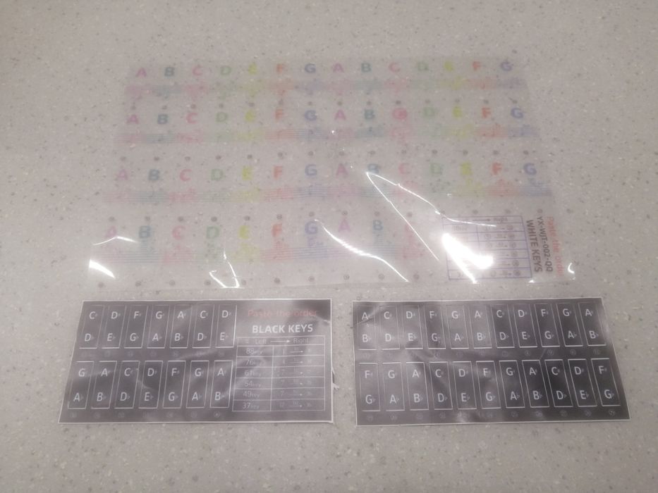 Наклейки ноты на клавиши