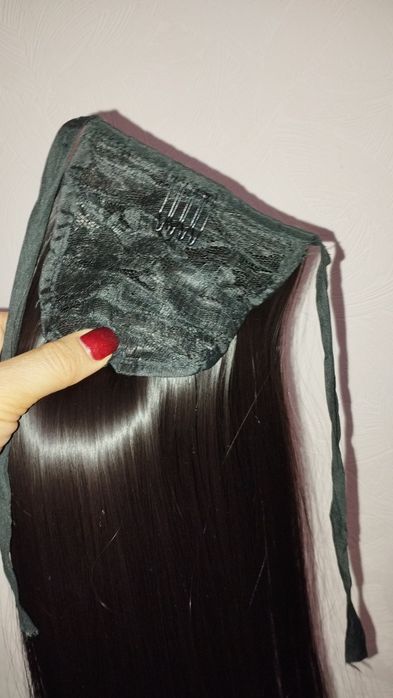 Хвіст,шиньйон темно коричневий