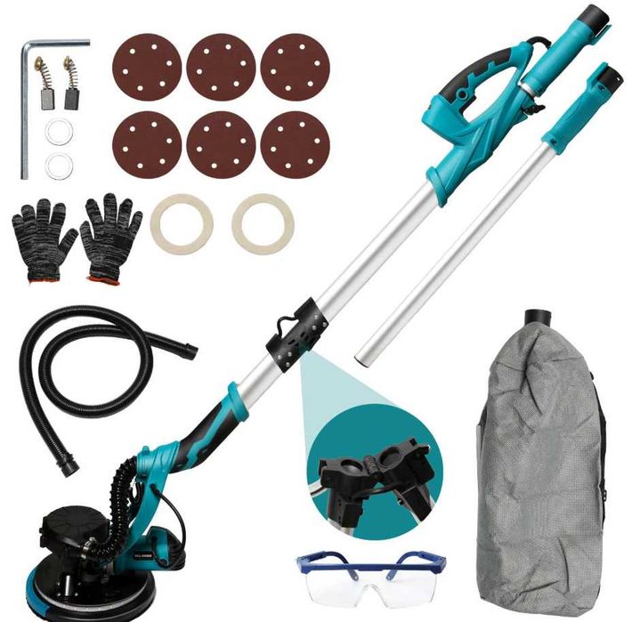 F1146 lixadeira parede excêntrica drywall 225mm 1390w lixadeira saco