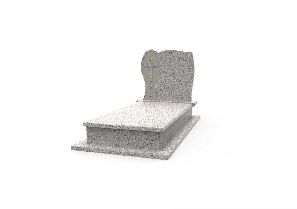 Nagrobek Granitowy Pomnik Porządny Piękny Szary Granit